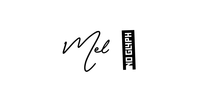 Also You can easily find your signature by using the search form. We will create Mel ❤ name handwritten signature images for you free of cost using AmerikaSignatureDemo-Regular sign style. Mel ❤ signature style 3 images and pictures png