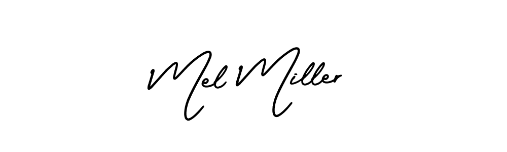 How to make Mel Miller name signature. Use AmerikaSignatureDemo-Regular style for creating short signs online. This is the latest handwritten sign. Mel Miller signature style 3 images and pictures png