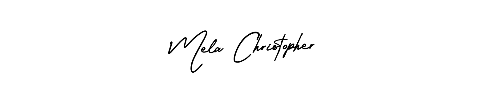 This is the best signature style for the Mela Christopher name. Also you like these signature font (AmerikaSignatureDemo-Regular). Mix name signature. Mela Christopher signature style 3 images and pictures png