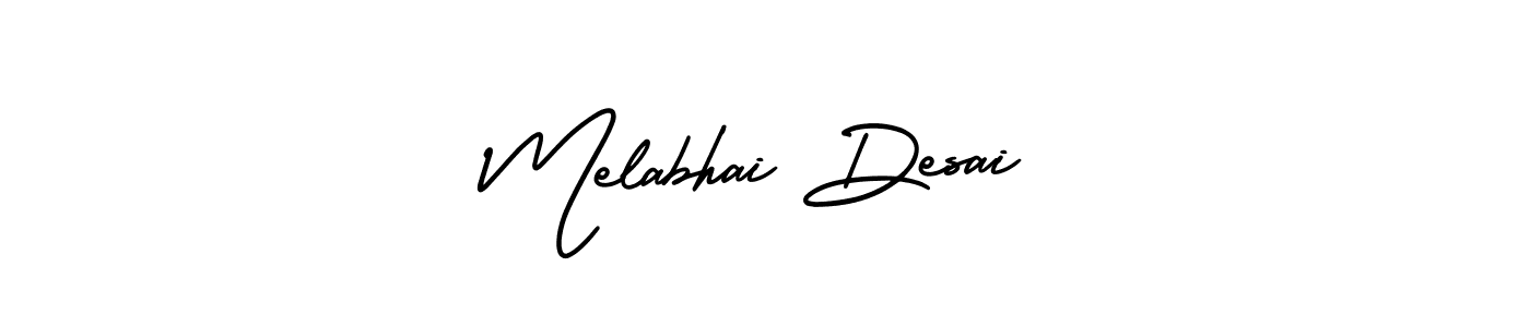 How to make Melabhai Desai signature? AmerikaSignatureDemo-Regular is a professional autograph style. Create handwritten signature for Melabhai Desai name. Melabhai Desai signature style 3 images and pictures png