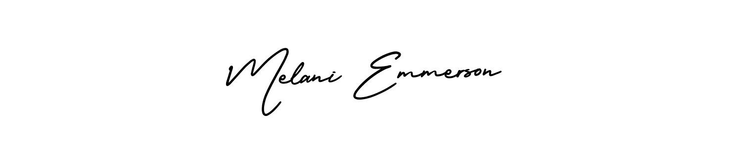 if you are searching for the best signature style for your name Melani Emmerson. so please give up your signature search. here we have designed multiple signature styles  using AmerikaSignatureDemo-Regular. Melani Emmerson signature style 3 images and pictures png