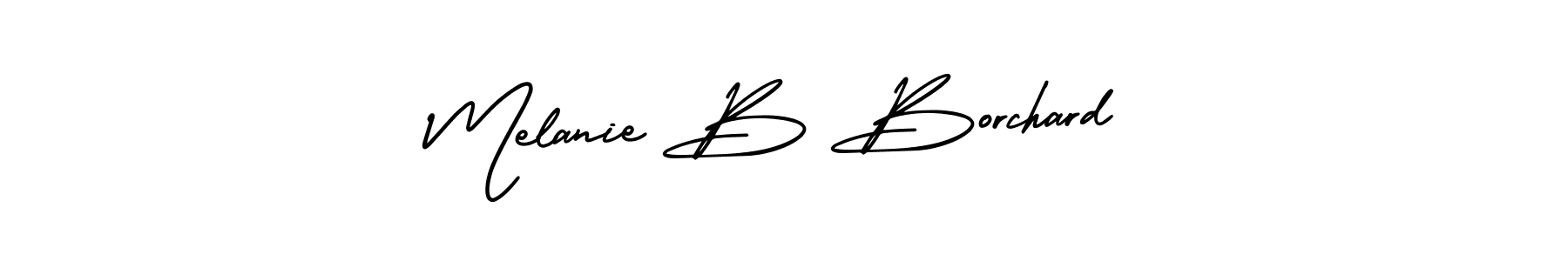 How to make Melanie B Borchard signature? AmerikaSignatureDemo-Regular is a professional autograph style. Create handwritten signature for Melanie B Borchard name. Melanie B Borchard signature style 3 images and pictures png