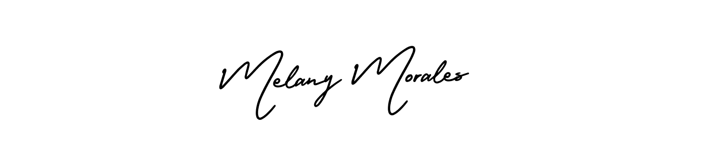 if you are searching for the best signature style for your name Melany Morales. so please give up your signature search. here we have designed multiple signature styles  using AmerikaSignatureDemo-Regular. Melany Morales signature style 3 images and pictures png