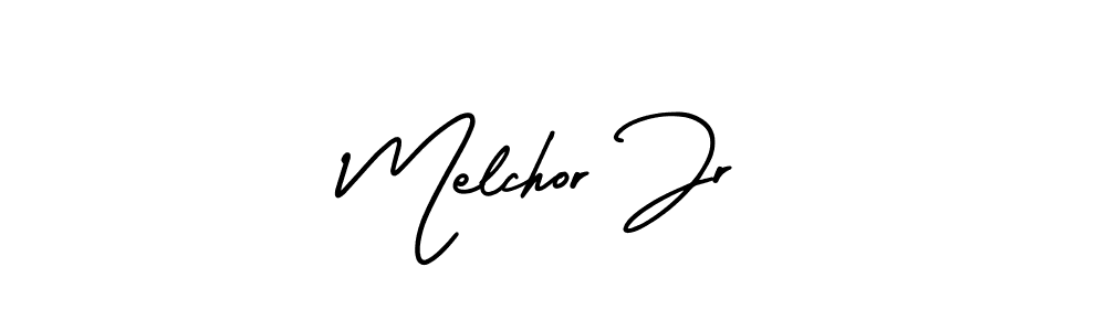 How to Draw Melchor Jr signature style? AmerikaSignatureDemo-Regular is a latest design signature styles for name Melchor Jr. Melchor Jr signature style 3 images and pictures png