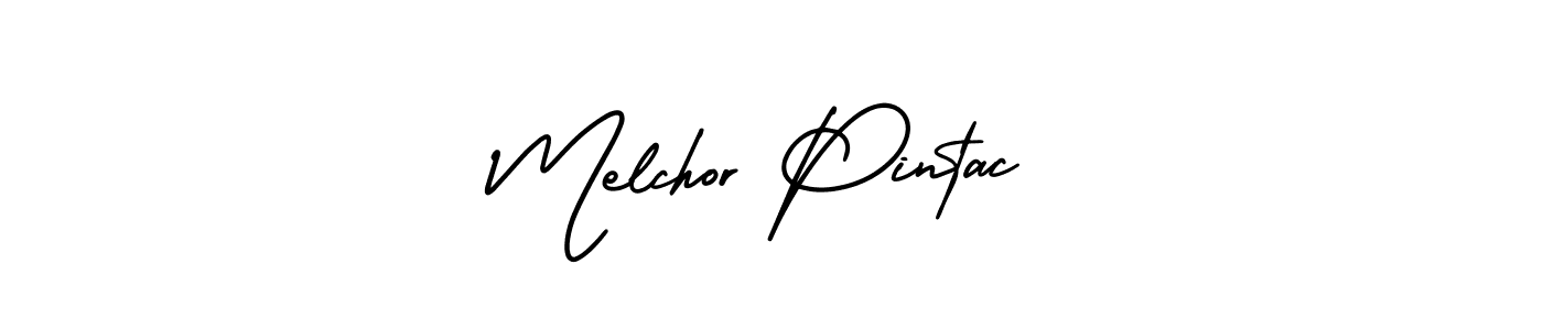 Also You can easily find your signature by using the search form. We will create Melchor Pintac name handwritten signature images for you free of cost using AmerikaSignatureDemo-Regular sign style. Melchor Pintac signature style 3 images and pictures png