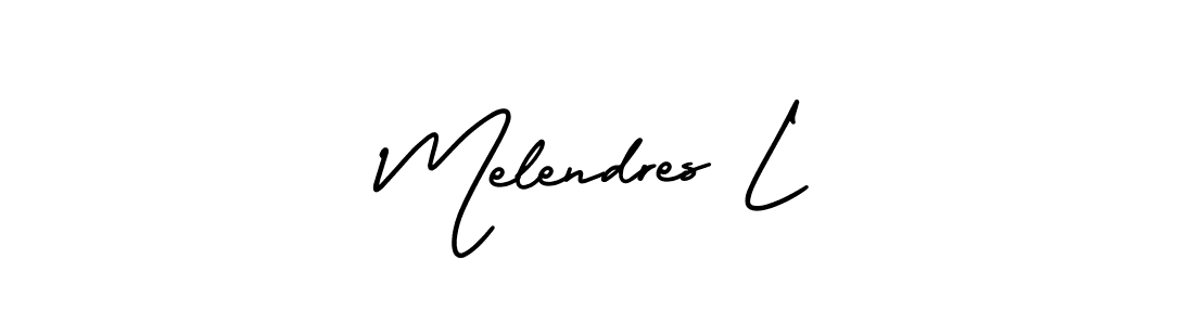You can use this online signature creator to create a handwritten signature for the name Melendres L. This is the best online autograph maker. Melendres L signature style 3 images and pictures png