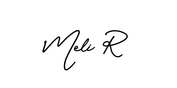 Also we have Meli R name is the best signature style. Create professional handwritten signature collection using AmerikaSignatureDemo-Regular autograph style. Meli R signature style 3 images and pictures png