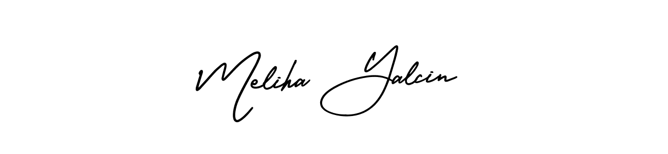 How to Draw Meliha Yalcin signature style? AmerikaSignatureDemo-Regular is a latest design signature styles for name Meliha Yalcin. Meliha Yalcin signature style 3 images and pictures png