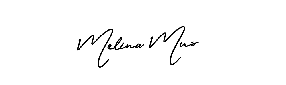 Use a signature maker to create a handwritten signature online. With this signature software, you can design (AmerikaSignatureDemo-Regular) your own signature for name Melina Mus. Melina Mus signature style 3 images and pictures png