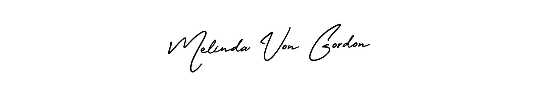 Also we have Melinda Von Gordon name is the best signature style. Create professional handwritten signature collection using AmerikaSignatureDemo-Regular autograph style. Melinda Von Gordon signature style 3 images and pictures png