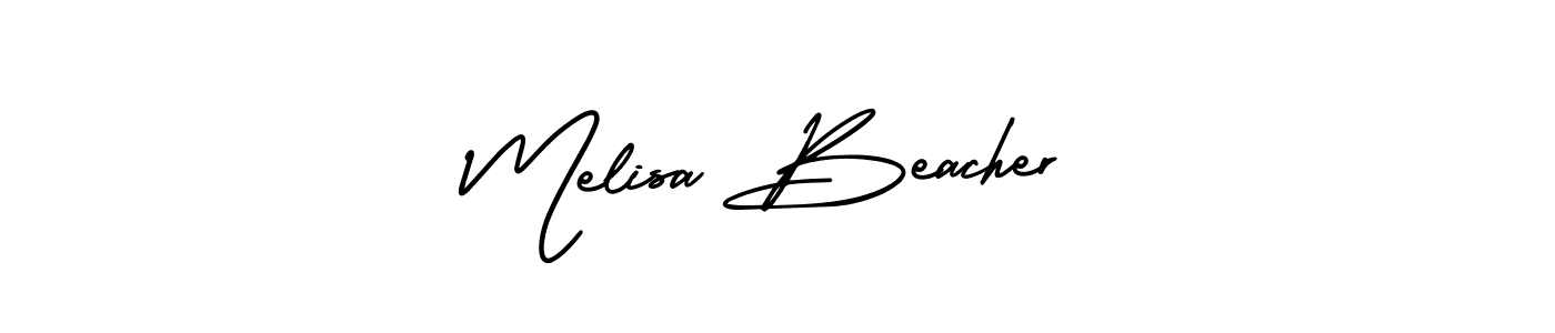 Use a signature maker to create a handwritten signature online. With this signature software, you can design (AmerikaSignatureDemo-Regular) your own signature for name Melisa Beacher. Melisa Beacher signature style 3 images and pictures png