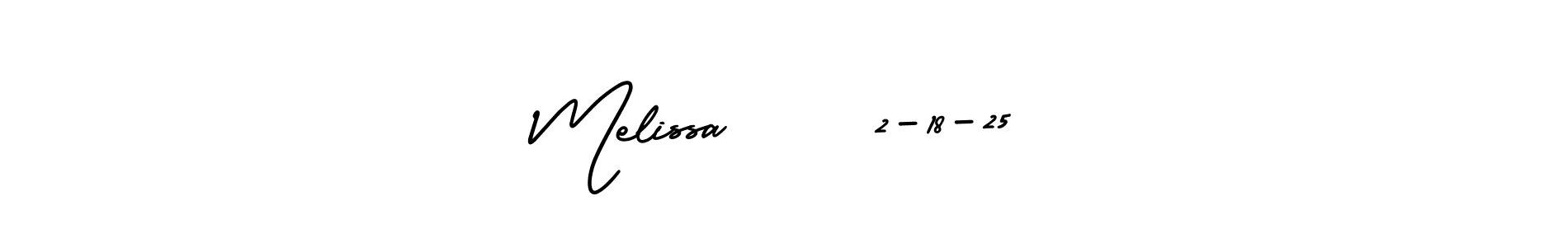 Create a beautiful signature design for name Melissa     2-18-25. With this signature (AmerikaSignatureDemo-Regular) fonts, you can make a handwritten signature for free. Melissa     2-18-25 signature style 3 images and pictures png