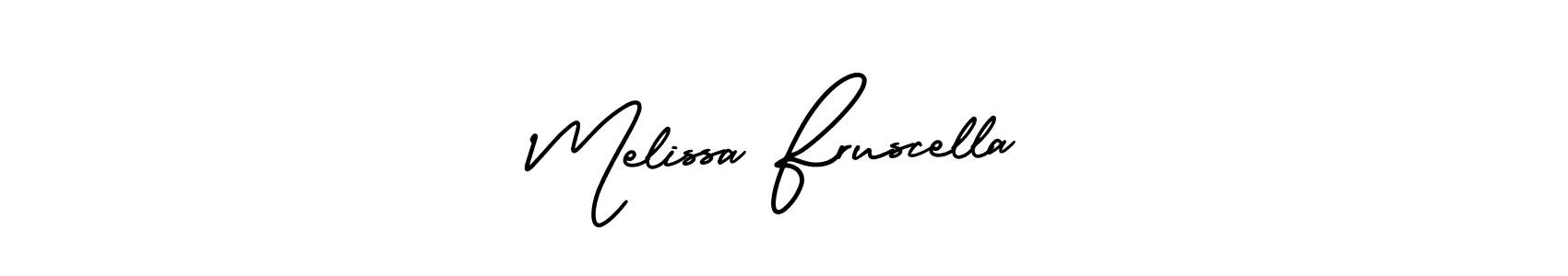 Melissa Fruscella stylish signature style. Best Handwritten Sign (AmerikaSignatureDemo-Regular) for my name. Handwritten Signature Collection Ideas for my name Melissa Fruscella. Melissa Fruscella signature style 3 images and pictures png