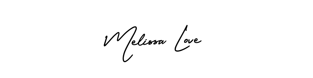 Best and Professional Signature Style for Melissa Love. AmerikaSignatureDemo-Regular Best Signature Style Collection. Melissa Love signature style 3 images and pictures png