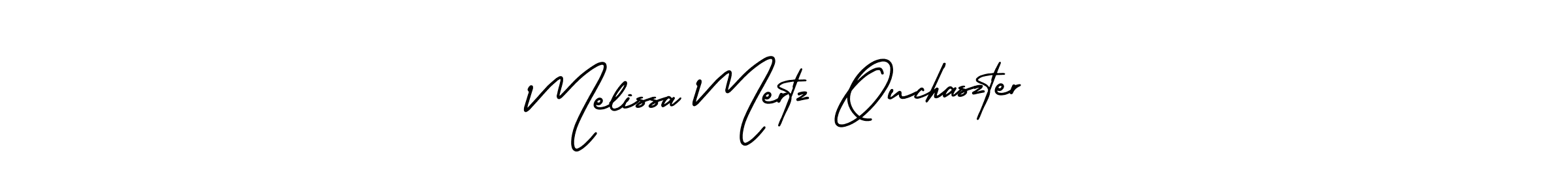 How to Draw Melissa Mertz Ouchaszter signature style? AmerikaSignatureDemo-Regular is a latest design signature styles for name Melissa Mertz Ouchaszter. Melissa Mertz Ouchaszter signature style 3 images and pictures png