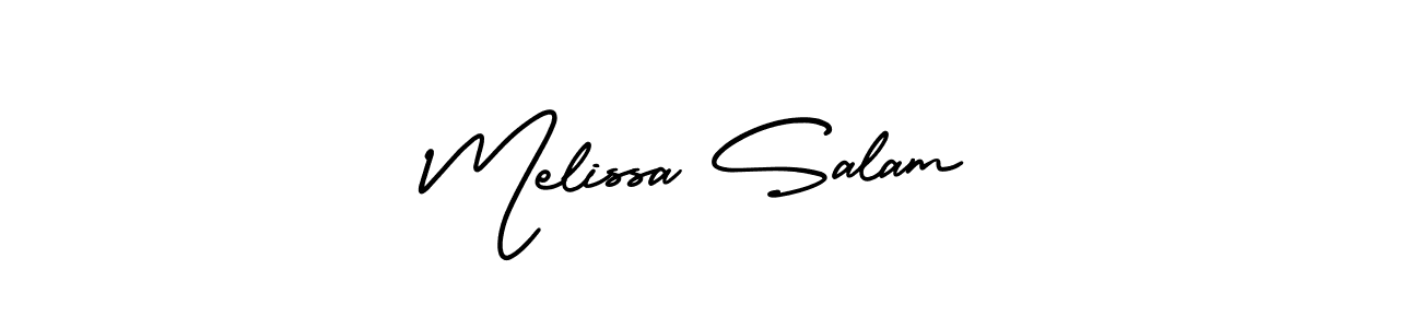 Make a beautiful signature design for name Melissa Salam. With this signature (AmerikaSignatureDemo-Regular) style, you can create a handwritten signature for free. Melissa Salam signature style 3 images and pictures png