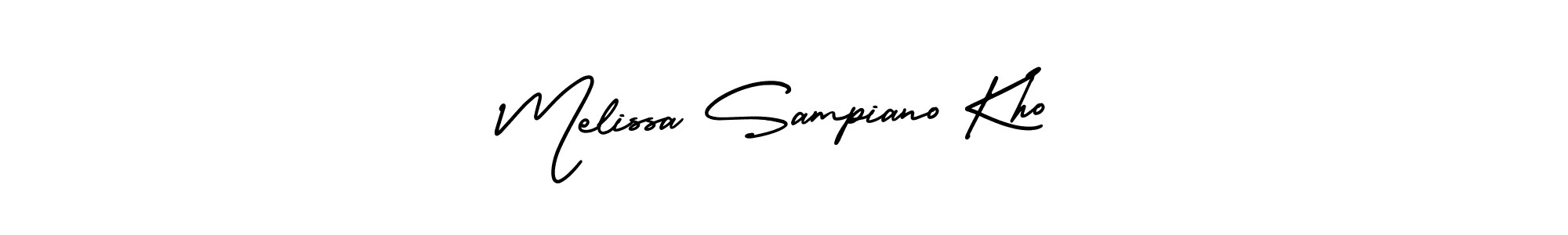 Melissa Sampiano Kho stylish signature style. Best Handwritten Sign (AmerikaSignatureDemo-Regular) for my name. Handwritten Signature Collection Ideas for my name Melissa Sampiano Kho. Melissa Sampiano Kho signature style 3 images and pictures png