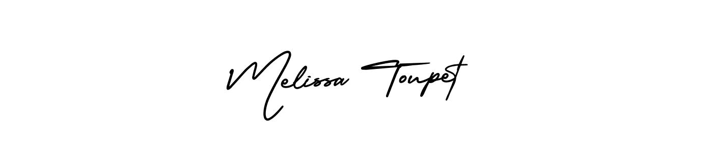 It looks lik you need a new signature style for name Melissa Toupet. Design unique handwritten (AmerikaSignatureDemo-Regular) signature with our free signature maker in just a few clicks. Melissa Toupet signature style 3 images and pictures png