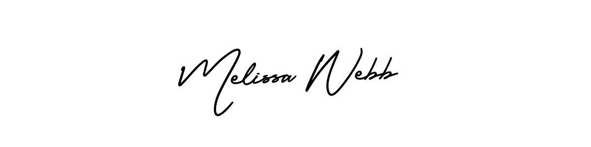 The best way (AmerikaSignatureDemo-Regular) to make a short signature is to pick only two or three words in your name. The name Melissa Webb include a total of six letters. For converting this name. Melissa Webb signature style 3 images and pictures png