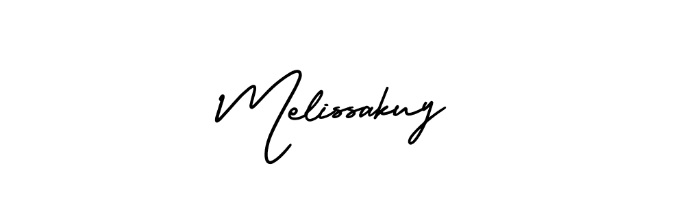 How to Draw Melissakuy signature style? AmerikaSignatureDemo-Regular is a latest design signature styles for name Melissakuy. Melissakuy signature style 3 images and pictures png