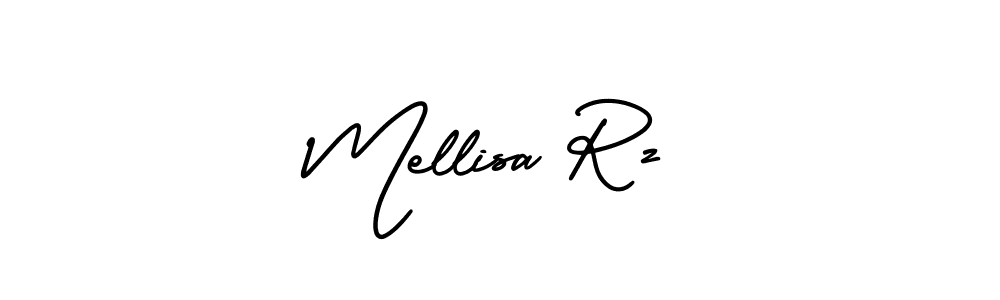 How to make Mellisa Rz signature? AmerikaSignatureDemo-Regular is a professional autograph style. Create handwritten signature for Mellisa Rz name. Mellisa Rz signature style 3 images and pictures png