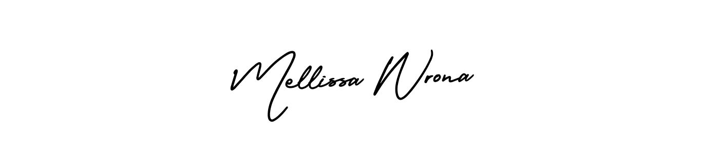 Design your own signature with our free online signature maker. With this signature software, you can create a handwritten (AmerikaSignatureDemo-Regular) signature for name Mellissa Wrona. Mellissa Wrona signature style 3 images and pictures png
