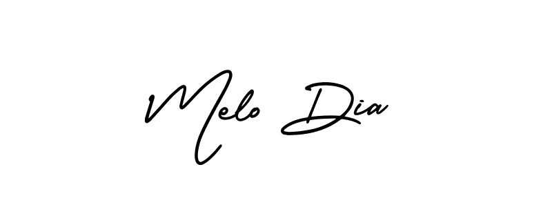 Design your own signature with our free online signature maker. With this signature software, you can create a handwritten (AmerikaSignatureDemo-Regular) signature for name Melo Dia. Melo Dia signature style 3 images and pictures png