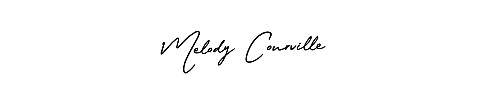Make a beautiful signature design for name Melody Courville. With this signature (AmerikaSignatureDemo-Regular) style, you can create a handwritten signature for free. Melody Courville signature style 3 images and pictures png