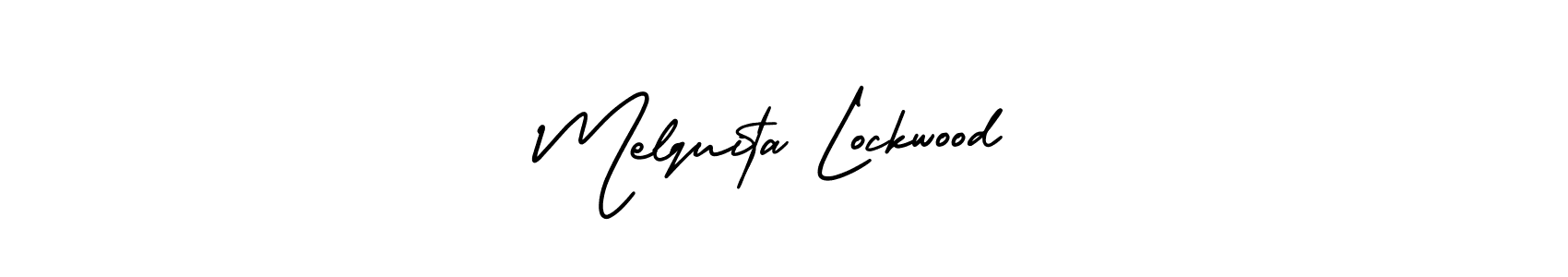 Design your own signature with our free online signature maker. With this signature software, you can create a handwritten (AmerikaSignatureDemo-Regular) signature for name Melquita Lockwood. Melquita Lockwood signature style 3 images and pictures png