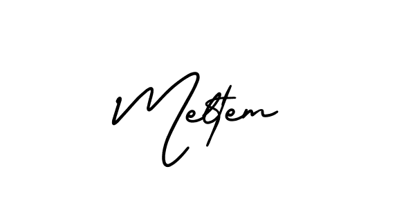 How to make Meltem signature? AmerikaSignatureDemo-Regular is a professional autograph style. Create handwritten signature for Meltem name. Meltem signature style 3 images and pictures png