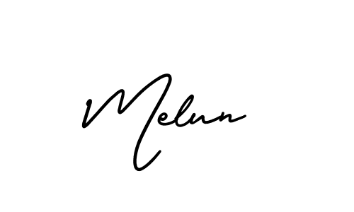 How to Draw Melun signature style? AmerikaSignatureDemo-Regular is a latest design signature styles for name Melun. Melun signature style 3 images and pictures png