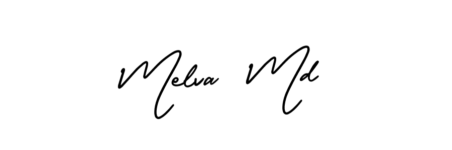 This is the best signature style for the Melva  Md name. Also you like these signature font (AmerikaSignatureDemo-Regular). Mix name signature. Melva  Md signature style 3 images and pictures png