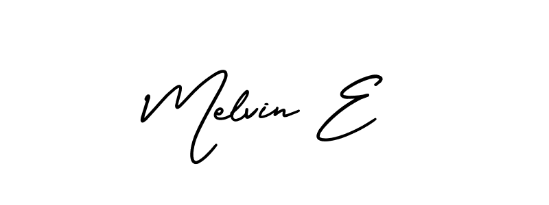 AmerikaSignatureDemo-Regular is a professional signature style that is perfect for those who want to add a touch of class to their signature. It is also a great choice for those who want to make their signature more unique. Get Melvin E name to fancy signature for free. Melvin E signature style 3 images and pictures png