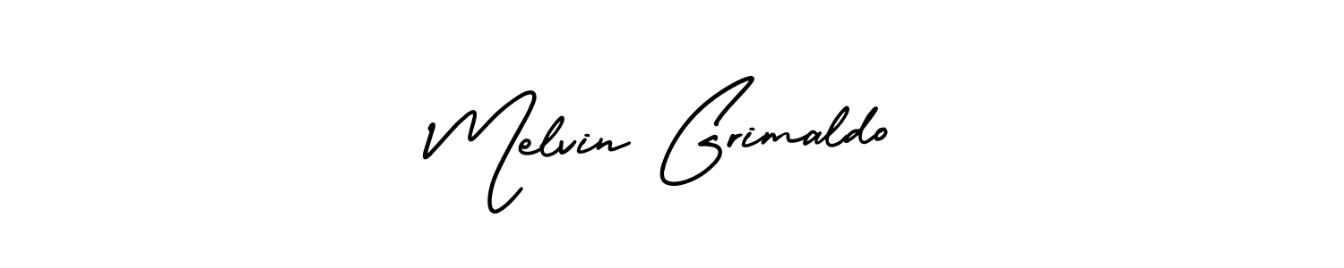 Use a signature maker to create a handwritten signature online. With this signature software, you can design (AmerikaSignatureDemo-Regular) your own signature for name Melvin Grimaldo. Melvin Grimaldo signature style 3 images and pictures png