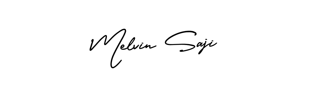 Use a signature maker to create a handwritten signature online. With this signature software, you can design (AmerikaSignatureDemo-Regular) your own signature for name Melvin Saji. Melvin Saji signature style 3 images and pictures png