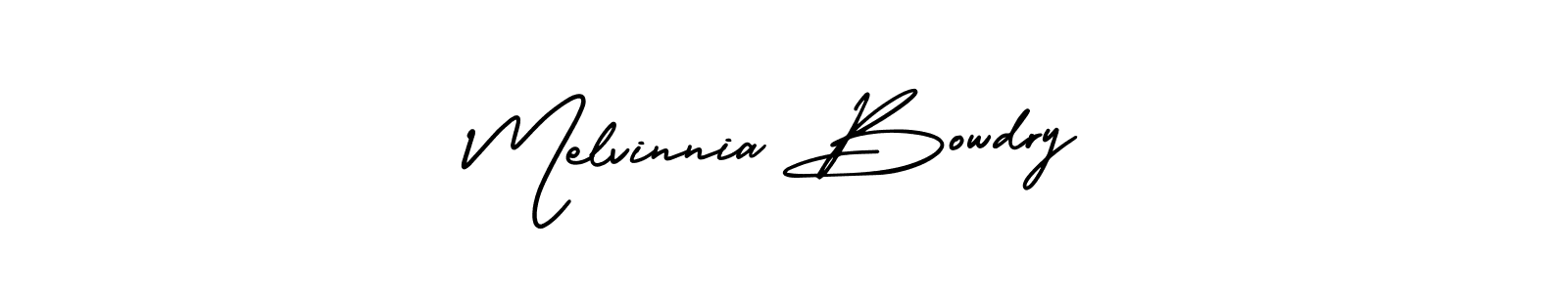 How to make Melvinnia Bowdry signature? AmerikaSignatureDemo-Regular is a professional autograph style. Create handwritten signature for Melvinnia Bowdry name. Melvinnia Bowdry signature style 3 images and pictures png