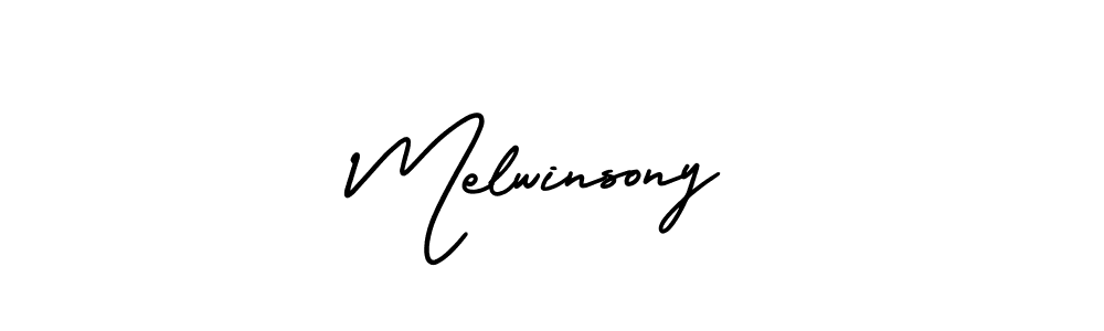 Create a beautiful signature design for name Melwinsony. With this signature (AmerikaSignatureDemo-Regular) fonts, you can make a handwritten signature for free. Melwinsony signature style 3 images and pictures png