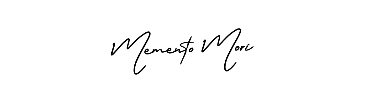 The best way (AmerikaSignatureDemo-Regular) to make a short signature is to pick only two or three words in your name. The name Memento Mori include a total of six letters. For converting this name. Memento Mori signature style 3 images and pictures png