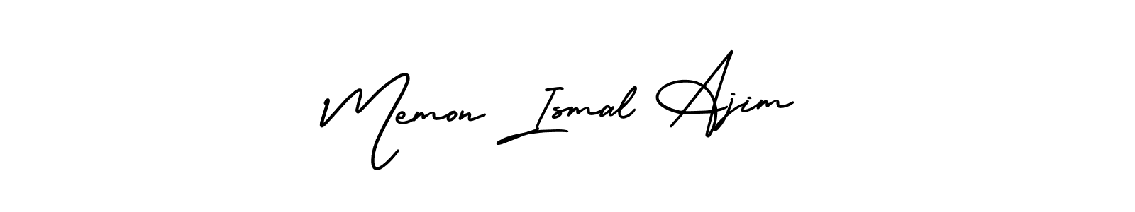 Use a signature maker to create a handwritten signature online. With this signature software, you can design (AmerikaSignatureDemo-Regular) your own signature for name Memon Ismal Ajim. Memon Ismal Ajim signature style 3 images and pictures png