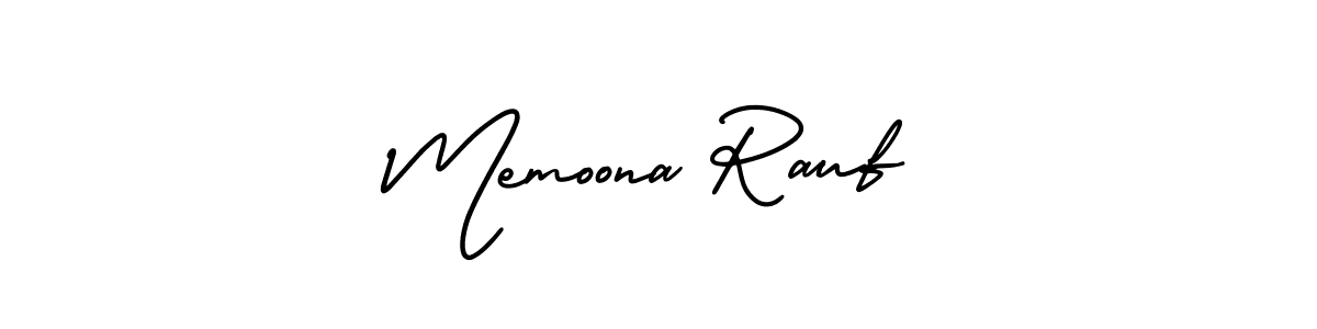 How to make Memoona Rauf signature? AmerikaSignatureDemo-Regular is a professional autograph style. Create handwritten signature for Memoona Rauf name. Memoona Rauf signature style 3 images and pictures png