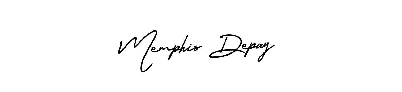 Make a beautiful signature design for name Memphis Depay. With this signature (AmerikaSignatureDemo-Regular) style, you can create a handwritten signature for free. Memphis Depay signature style 3 images and pictures png