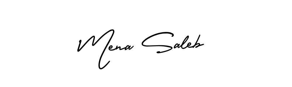 Make a beautiful signature design for name Mena Saleb. Use this online signature maker to create a handwritten signature for free. Mena Saleb signature style 3 images and pictures png