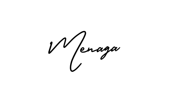 How to Draw Menaga signature style? AmerikaSignatureDemo-Regular is a latest design signature styles for name Menaga. Menaga signature style 3 images and pictures png