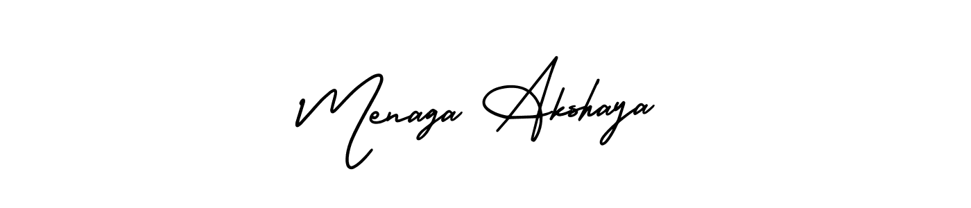 Check out images of Autograph of Menaga Akshaya name. Actor Menaga Akshaya Signature Style. AmerikaSignatureDemo-Regular is a professional sign style online. Menaga Akshaya signature style 3 images and pictures png