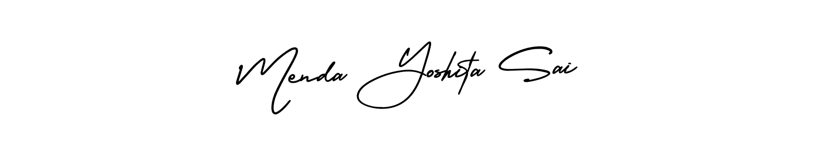 Make a beautiful signature design for name Menda Yoshita Sai. With this signature (AmerikaSignatureDemo-Regular) style, you can create a handwritten signature for free. Menda Yoshita Sai signature style 3 images and pictures png