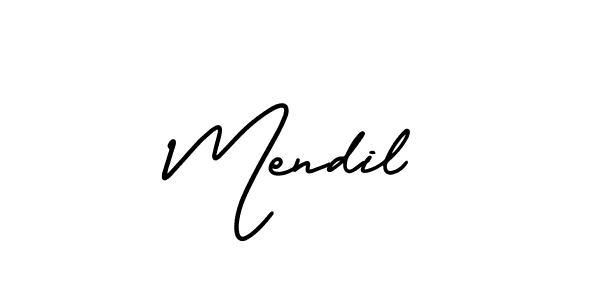 Design your own signature with our free online signature maker. With this signature software, you can create a handwritten (AmerikaSignatureDemo-Regular) signature for name Mendil. Mendil signature style 3 images and pictures png