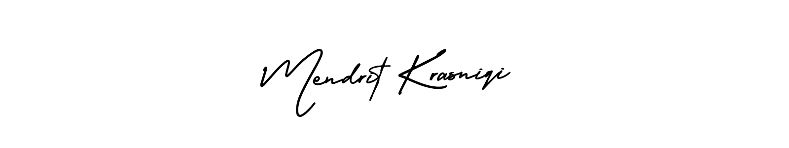 This is the best signature style for the Mendrit Krasniqi name. Also you like these signature font (AmerikaSignatureDemo-Regular). Mix name signature. Mendrit Krasniqi signature style 3 images and pictures png