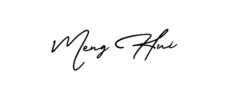 Make a beautiful signature design for name Meng Hui. With this signature (AmerikaSignatureDemo-Regular) style, you can create a handwritten signature for free. Meng Hui signature style 3 images and pictures png