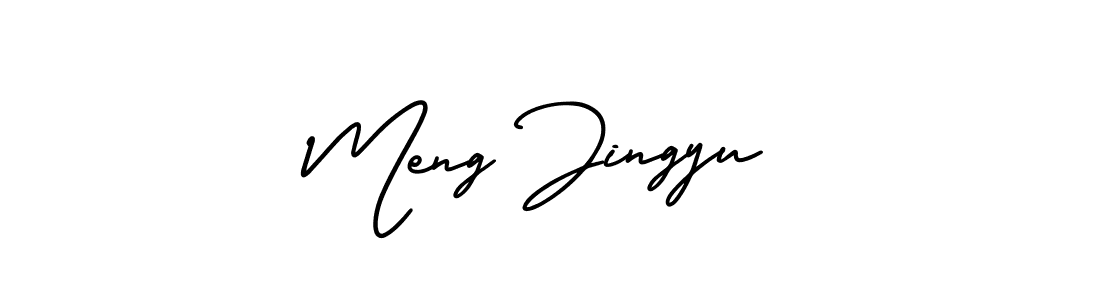 This is the best signature style for the Meng Jingyu name. Also you like these signature font (AmerikaSignatureDemo-Regular). Mix name signature. Meng Jingyu signature style 3 images and pictures png