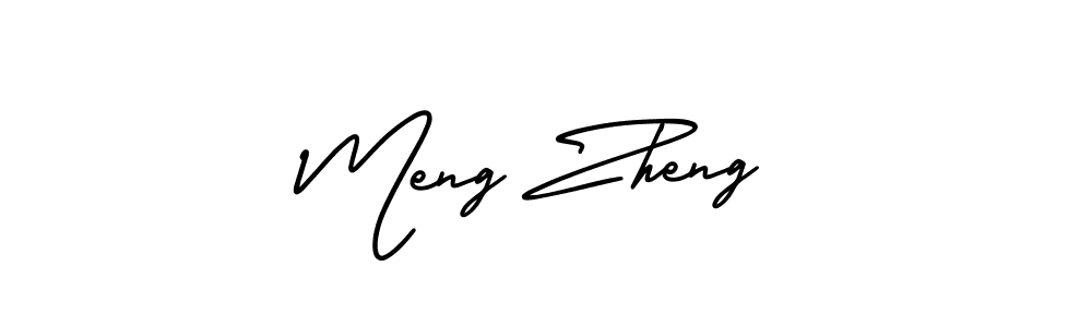 Similarly AmerikaSignatureDemo-Regular is the best handwritten signature design. Signature creator online .You can use it as an online autograph creator for name Meng Zheng. Meng Zheng signature style 3 images and pictures png